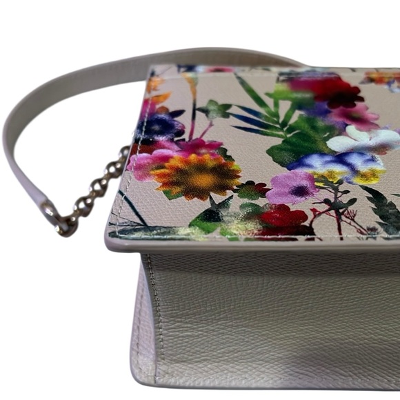 Furla Floral Shoulder Bag Crossbody Handbag EUC - Picture 7 of 17